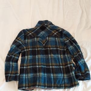Trego's westwear blue plaid jacket